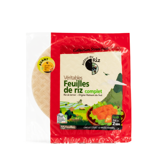Feuilles de riz complet bio (diamètre 22cm) - 1