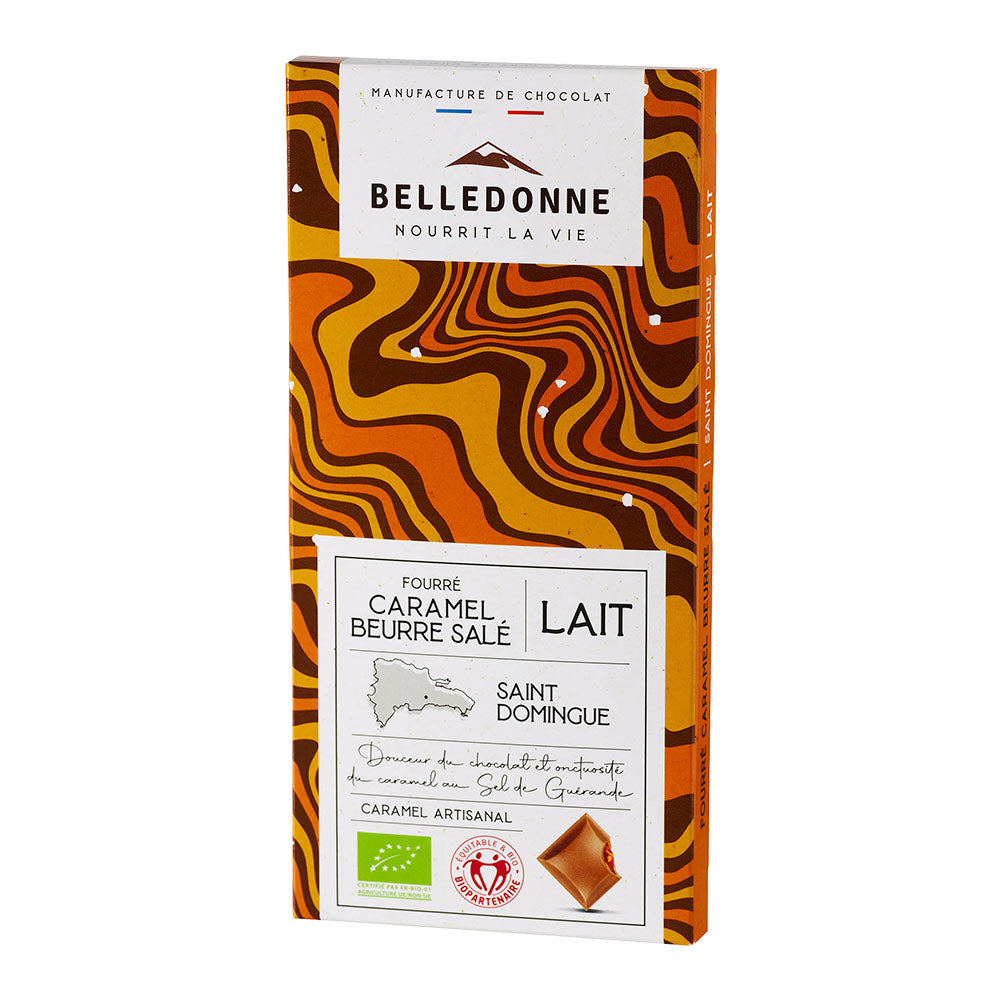 Tablette fourrée - chocolat au lait caramel beurre salé - 1