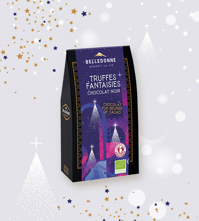 Truffe fantaisie chocolat noir 74% bio - 2
